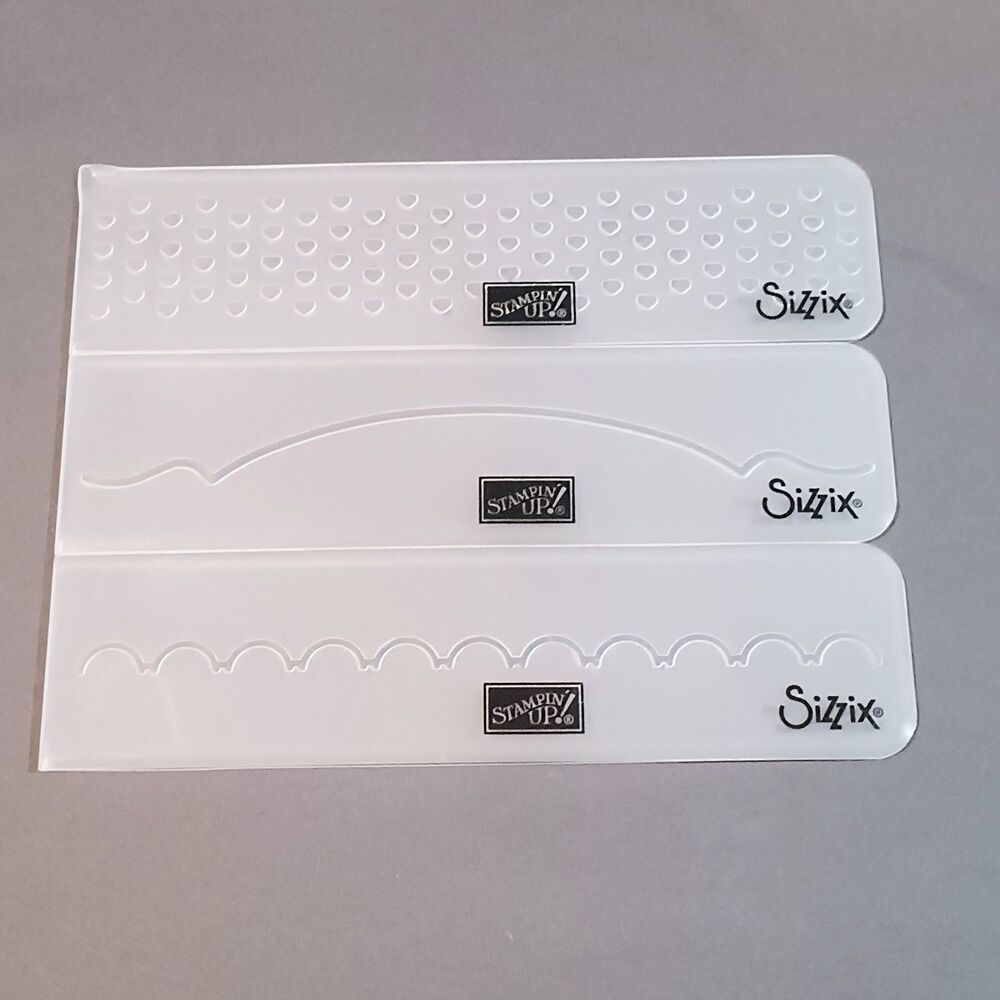 Stampin Up Sizzix Adorning Accents Embossing Folders-Set Of 3-125601-Borders